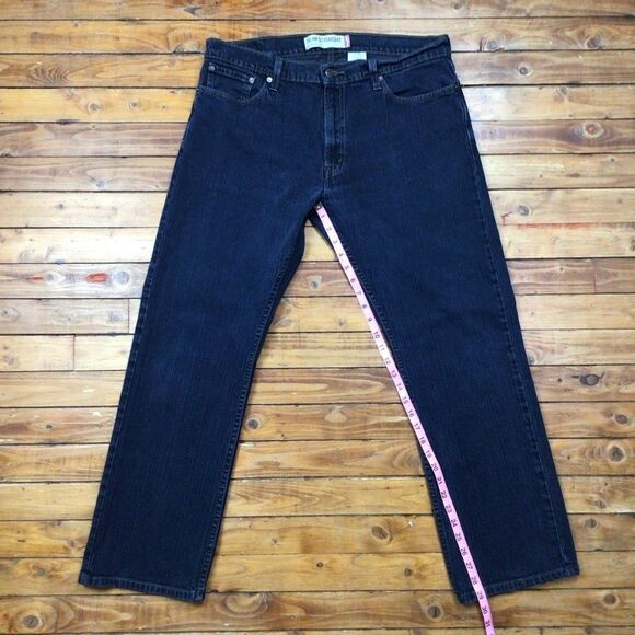 Men LEVIS 514 jeans 36 Style slim straight stretchy dark blue denim denim casual - Picture 6 of 12